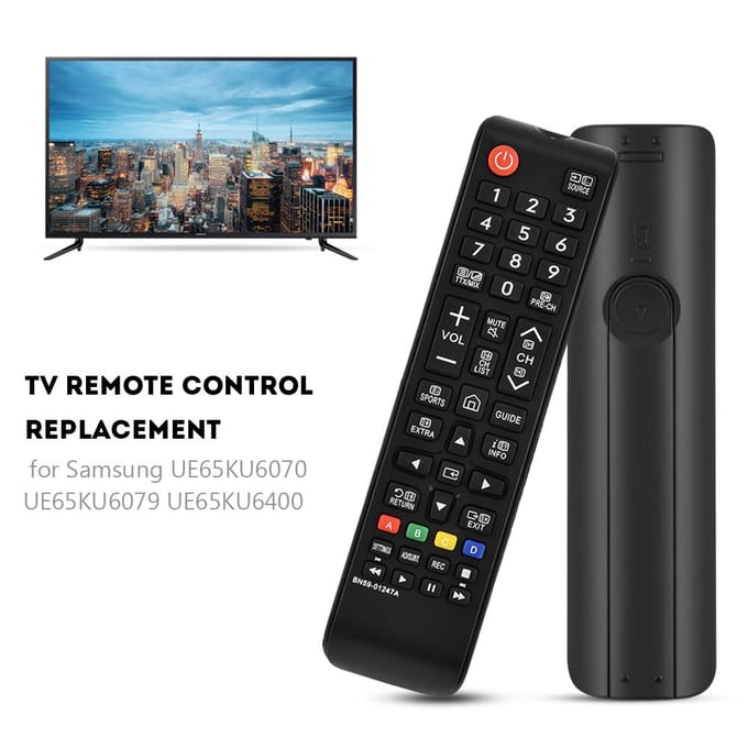 Vervangende afstandsbediening voor Samsung TV UE65KU6070 UE65KU6079 UE65KU6400 black