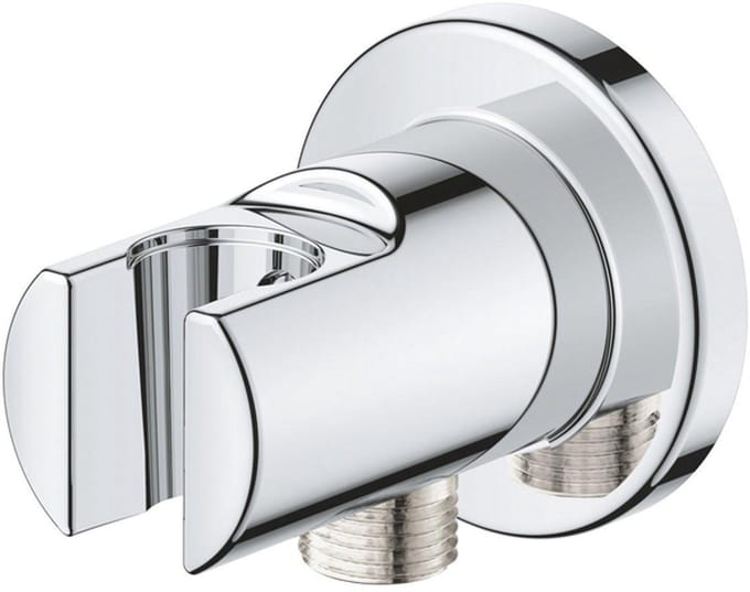Grohe Tempesta Wandaansluitbocht - 1/2" - met houder - met terugstroom beveliging - chroom