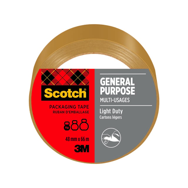 VERPAKKINGSTAPE 3M SCOTCH 48MMX66M STRONG BRUIN