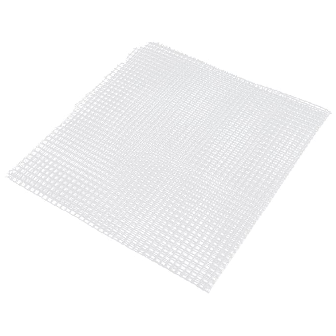 Thuis DIY Tapijt Brei Mesh Doek Mat Houten Handvat Haaknaald Reparatiematerialen 50x50CM white