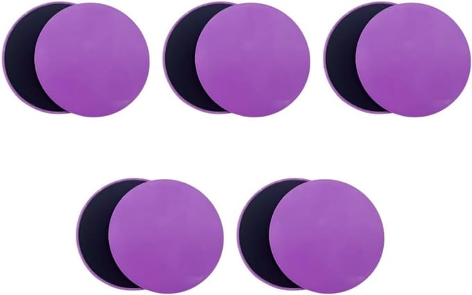 Core Sliders Set - Fitness Discs - Krachtige Core Training - Dubbelzijdig Gebruik - 20cm Diameter - Paars