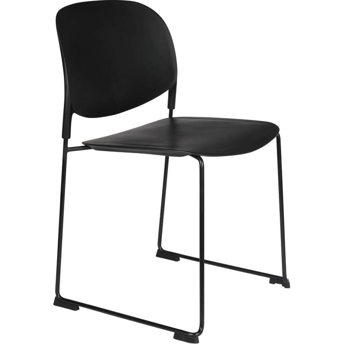 Housecraft Living Stacks Eetkamerstoelen Stapelbaar Zwart - Set van 4