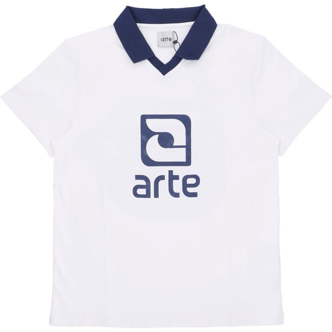 Polo Sleeve Corta Man Logo Collar Tee White/Navy