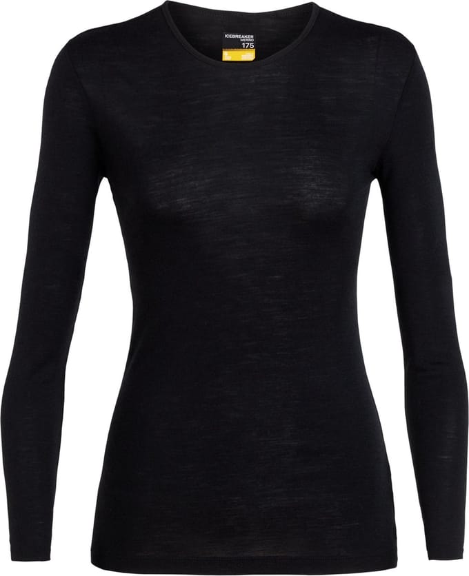 Icebreaker 175 Everyday LS Crewe Dames Thermoshirt - Black - M