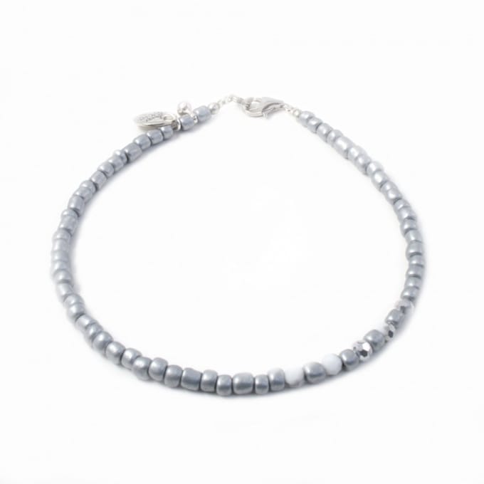 Heaven Eleven - dames - Enkelbandjes - glas - zilver - 1mm - 25cm