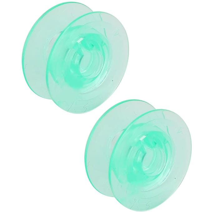 2 Pièces Bobine Plastique Transparent Bobine de Fil à Coudre Remplacement Accessoires Machine à Coudre white