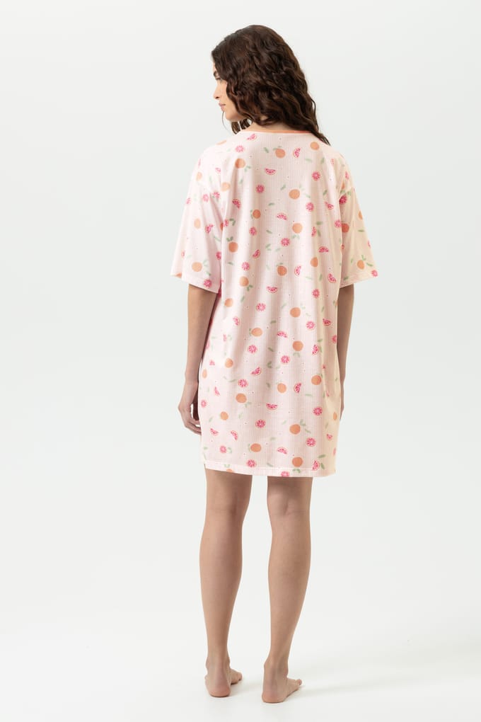 mey Damen Bigshirt Serie Grapefruit Bliss Gestreift