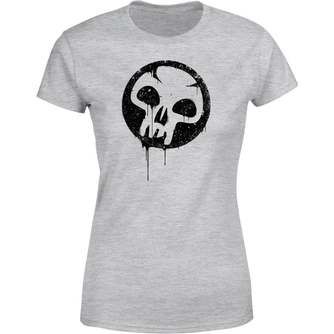 Magic The Gathering Black Mana Splatter Women's T-Shirt - Grey - S