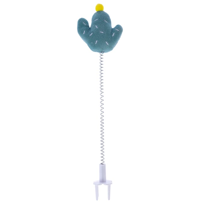 TIAKI Natuur kattenspeeltje cactus met veer 31x7x2cm