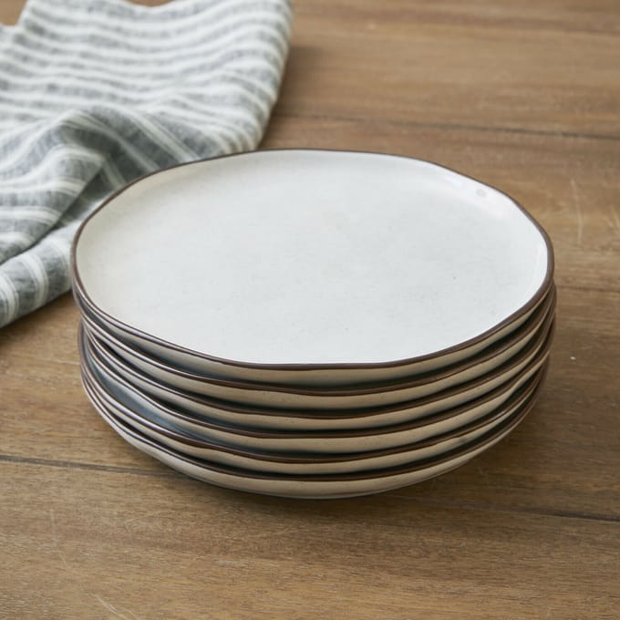 LOBERON Dessertbordje set van 6 Biarré grijs