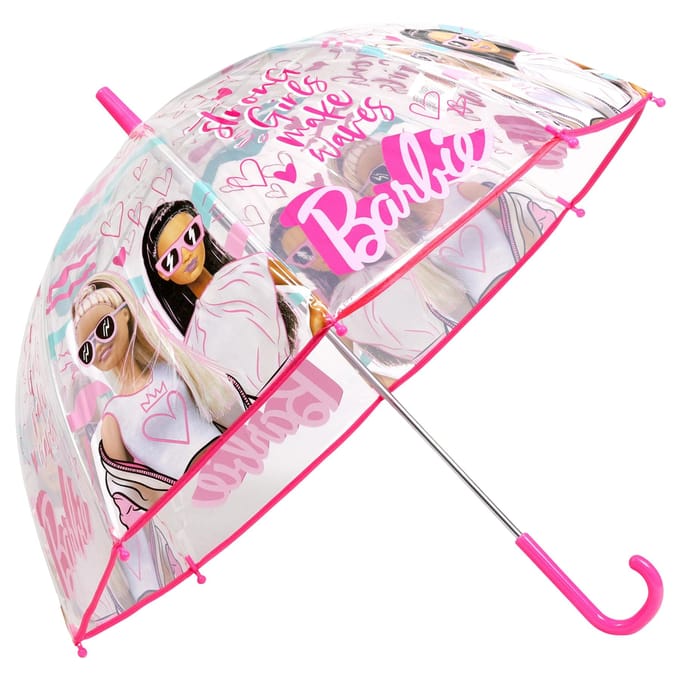Kinderparaplu, Paraplu - Barbie - Lichtblauw, Roze - 46 cm