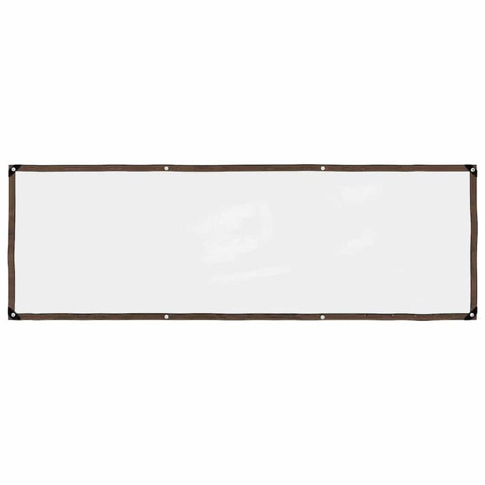 vidaXL - Doorzichtig - zeildoek - met - zeilringen - 1x3 - m - polyethyleen