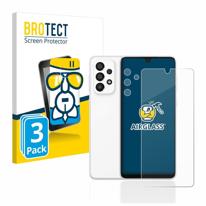 Screenprotector 3 Stuks voor Samsung Galaxy A33 5G (Voor+Camera) Beschermglas transparant