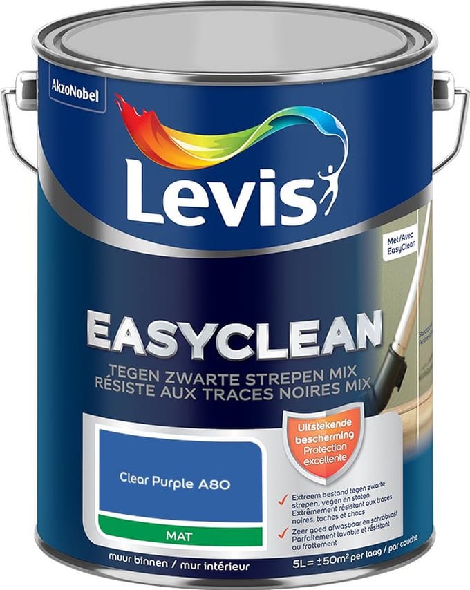 Levis - Easyclean Tegen Zwarte Strepen Mix - Clear Purple A80 - Mengverf - 5 L