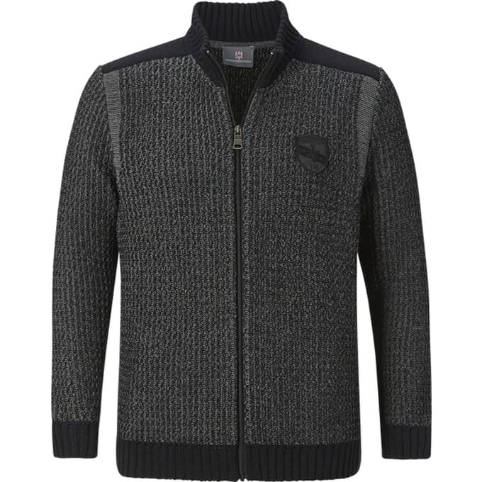 Jan Vanderstorm herren Vest - 68/70 - zwart - Plus Size