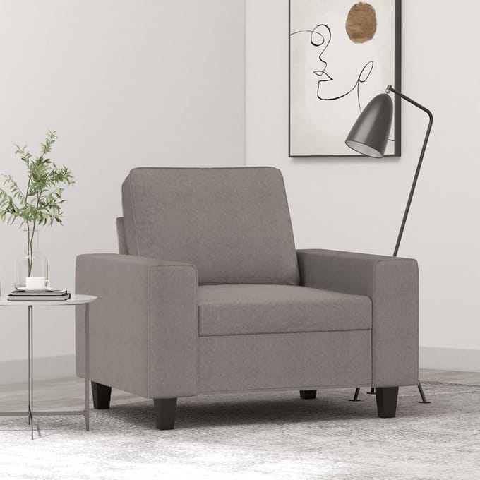vidaXL Fauteuil 60 cm stof taupe