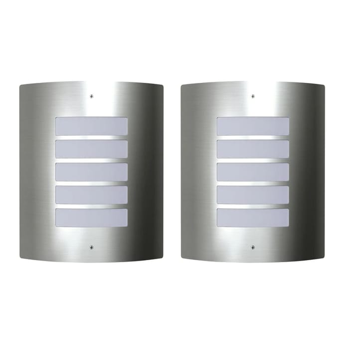vidaXL Buitenlamp RVS Falerna 2 st