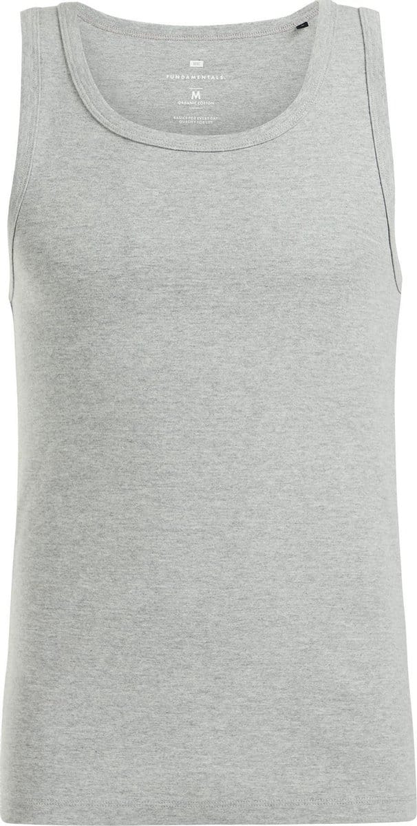 WE Fashion Heren Slim fit geribd singlet