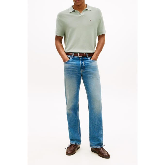 Tommy Hilfiger Cool Touch Structure Sweater Minty Grey Größe: S | Poloshirts Outlet | Herren | Grau
