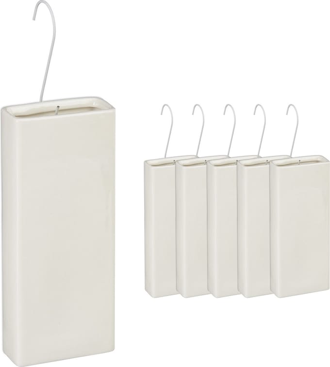 waterverdamper radiator - set van 6 - 400 ml - keramiek - crème