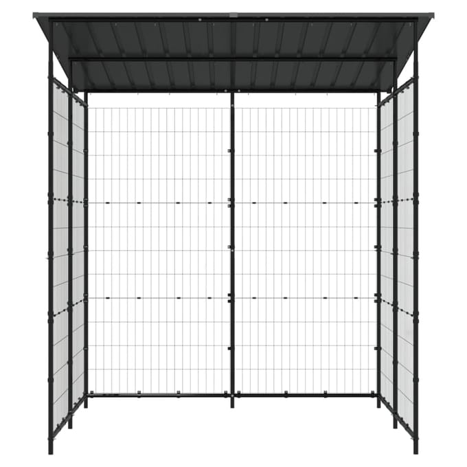 vidaXL - Fietsenstalling - 190x190x222 - cm - staal - zwart