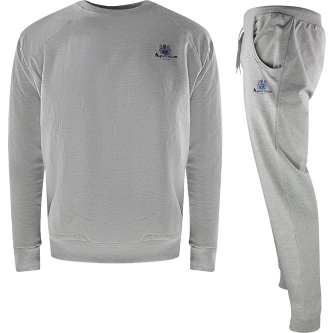 Aquascutum Iconic Crest Crew Neck Grijze Trackset