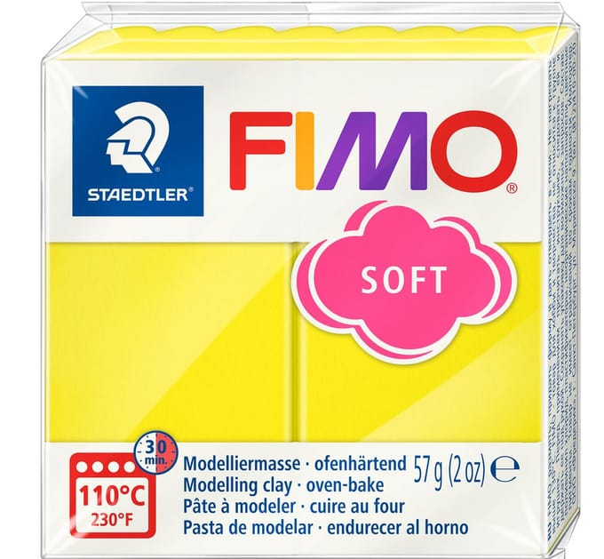 Boetseerklei Fimo soft 57 gram limoengeel