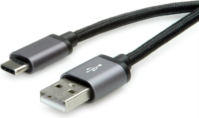 ROLINE USB 2.0 Cable, C - A, M/M, zwart, 1,8 m