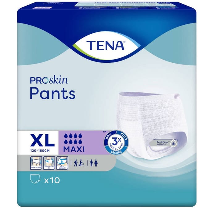 TENA ProSkin Pants Maxi Extra Large 10 Incontinentieslip