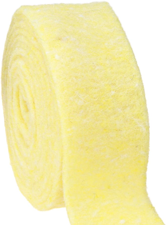Vilten lint lichtgeel 7,5cm 5m