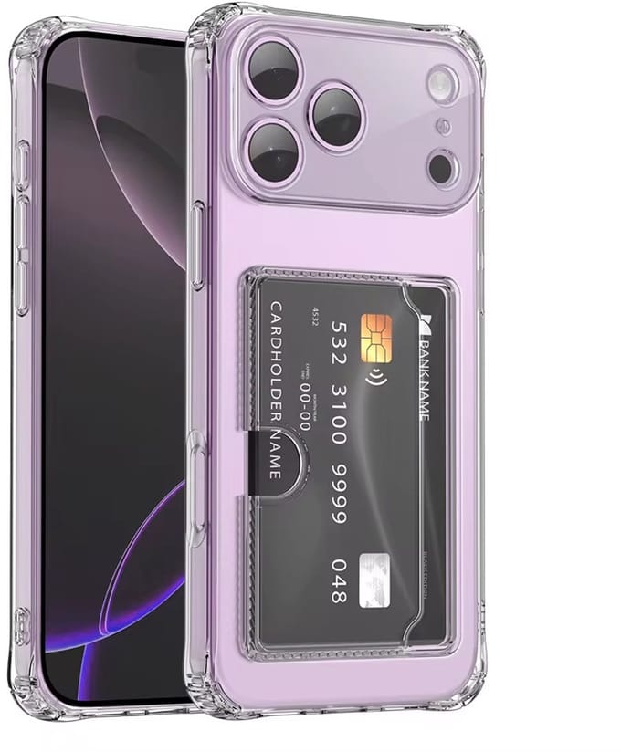 Hoesje geschikt voor iphone 17 pro - Met pasjeshouder