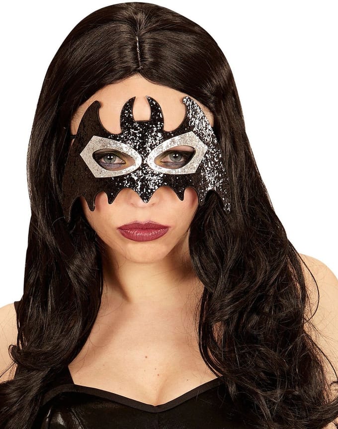 WIDMANN - Miss Glitter vleermuis oogmasker voor volwassenen