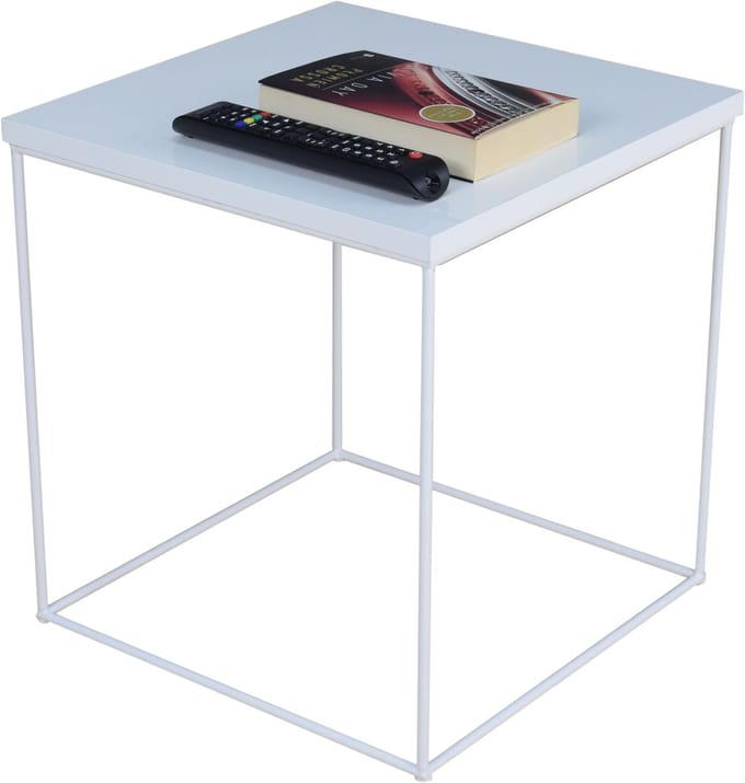 FutuStal - Stalen Draden Tafel - 40cm - Wit Mat - Wit Glans
