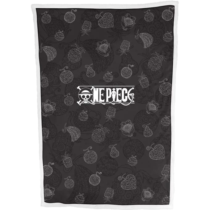 Sherpa-deken voor kinderen Homadict One Piece Fruit Du Demon Black