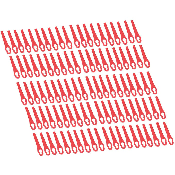 100 Pièces Lames de Coupe en Plastique Outil de Coupe Tondeuse à Gazon Remplacement Accessoires de Taille de JardinRouge