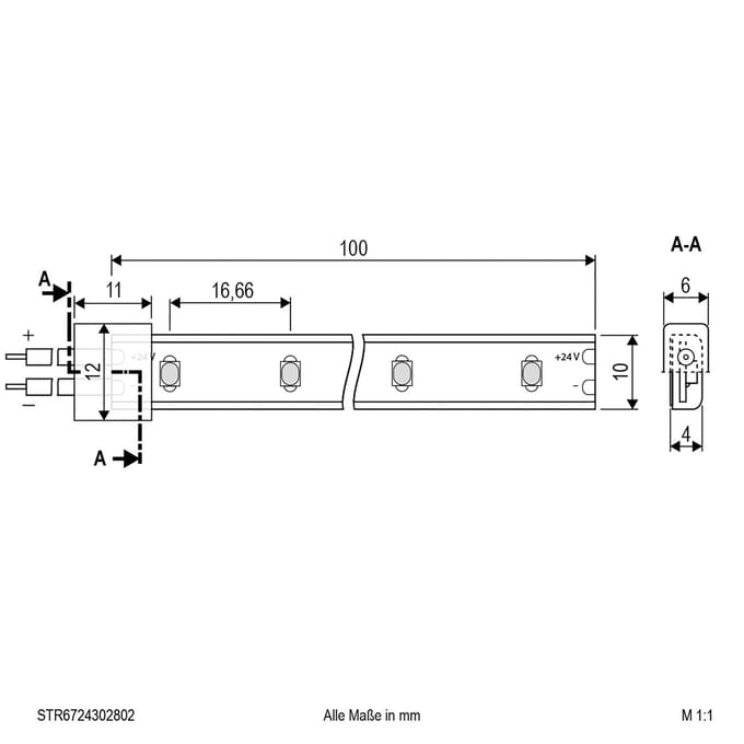 EVN STR6724 LED strip IP67 5m 24W 3.000K