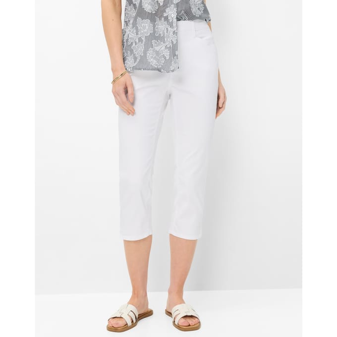 Brax Dames Cap  Style MARY C WHITE, denim wit, maat 36L