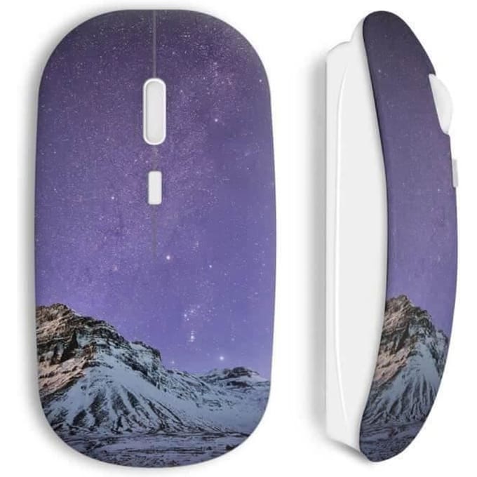 Souris sans Fil - Violet - Sky Mountain - Compatible Mac et PC - Clé USB WiFi - Sans fil