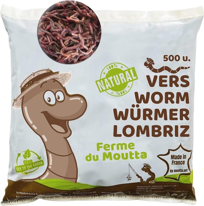 Levende compostwormen voor optimale compost en tuinverbetering - 250g (ca. 500 st.)