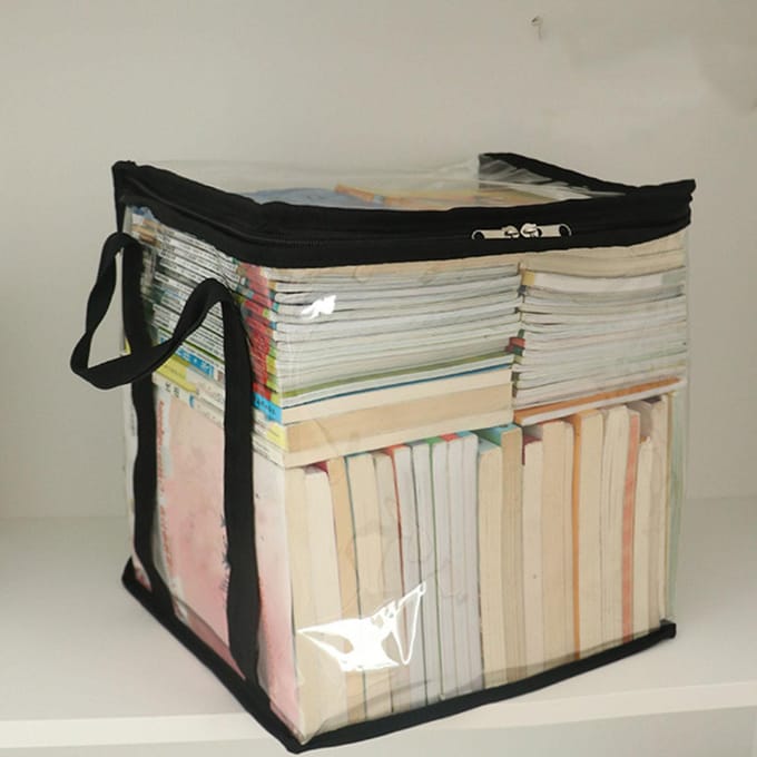 Transparante Boek Opbergtas PVC Waterdicht Grote Capaciteit Rits Multifunctioneel voor Boeken Documenten Large