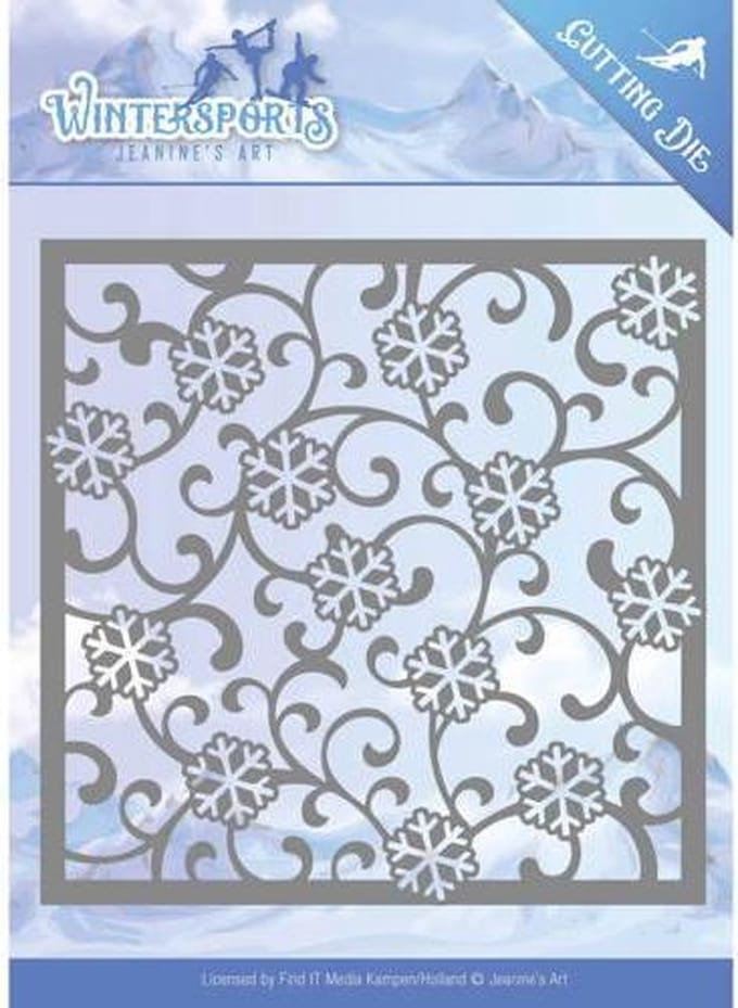 Mal  - Jeanine's Art - Wintersports - Sneeuw Omlijsting