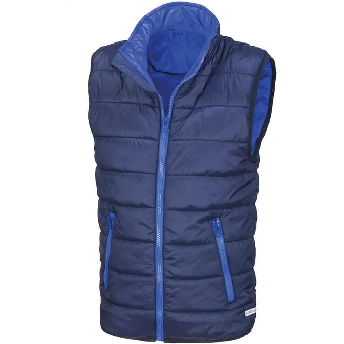 Result Junior Soft Padded Bodywarmer RT234J - Navy/Royal - M (7-8)