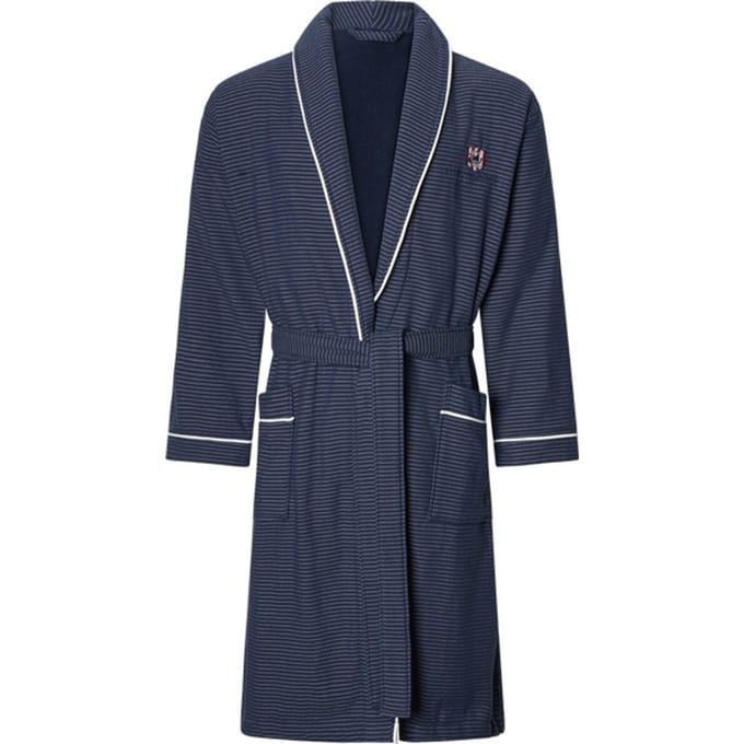 Jan Vanderstorm herren Badjas - 64/66 - donkerblauw - Plus Size