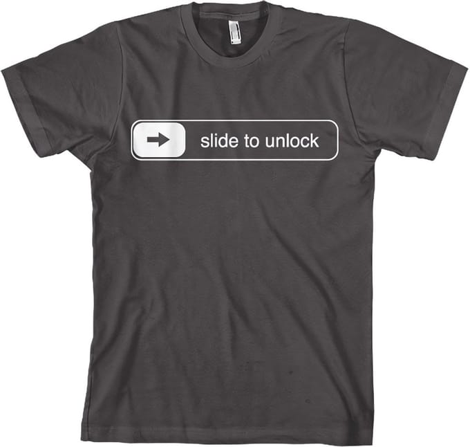 Hybris Slide To Unlock T-shirt donkergrijs
