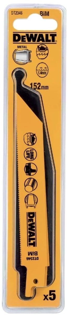 Dewalt Reciprozaagblad Metaal - 152mm - Bi-metaal Hss - 5 Stuks