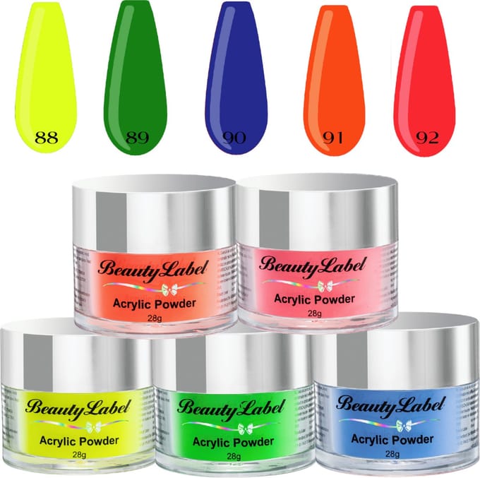 Beauty Label Color Acrylic Neon Club kit 5 stuks