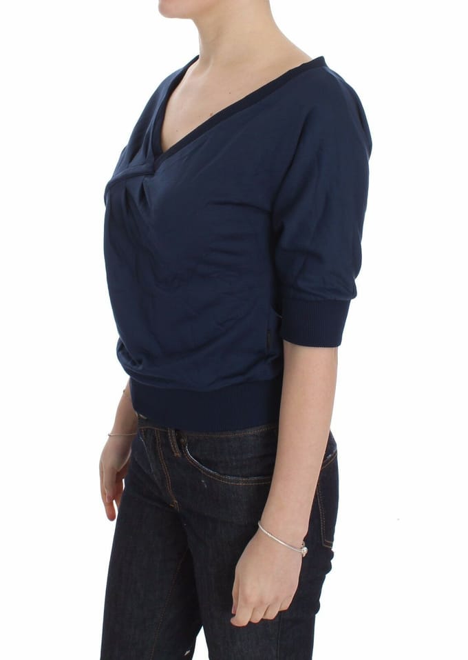 V-hals Gebreid Top Casual Stijl