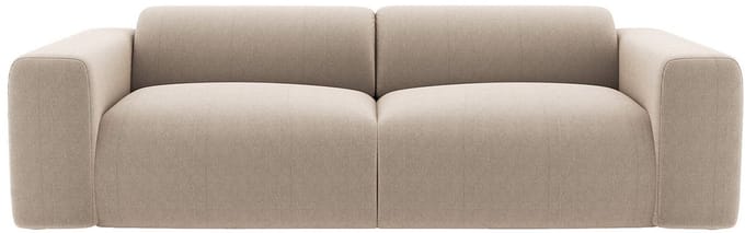 Vente-unique Driezitsbank in beige fijn ribfluweel - POGNI van Maison Céphy