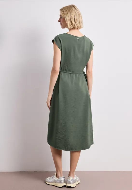 Midi-jurk met boothals