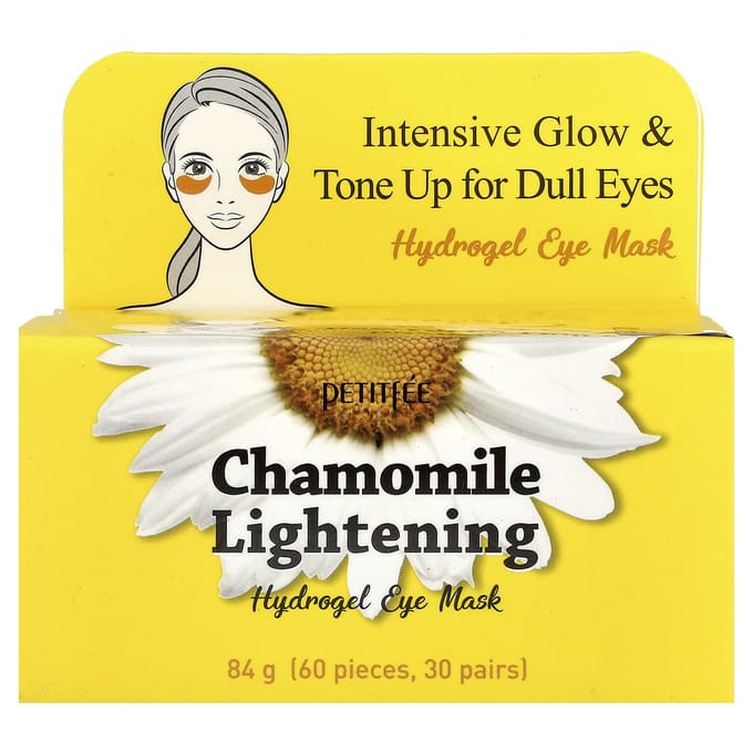 PETITFEE - Chamomile Lightening Hydrogel Eye Mask - 60stukken